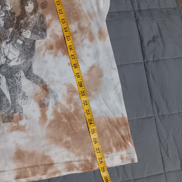 Kiss Band Tee Tie Dye Graphic Shirt Brown Beige Retro 2022 Classic Rock Metal XL - Picture 5 of 6